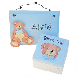 Baby Boy Trinket Box and Sign