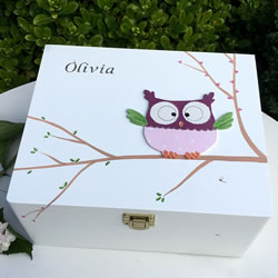 Owl Keepsake Box Large